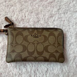 Coach Tan Signature Wristlet
